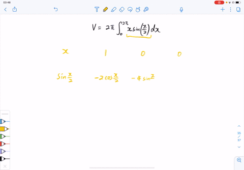 find-the-volume-of-the-solid-obtained-by-revolving-the-region-under-the-graph-of-ysin-x-2-from-x0-to