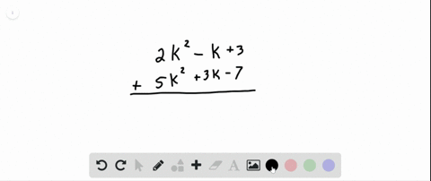 simplify-beginarrayr2-k2-k3-5-k23-k-7-hlineendarray