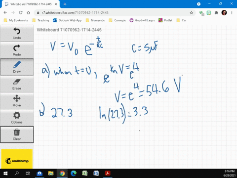 the-natural-logarithm-of-the-voltage-across-a-capacitor-of-capacitance-c5-mu-mathrmf-as-a-function-o