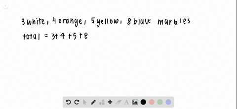 a-jar-contains-3-white-4-orange-5-yellow-and-8-black-marbles-if-a-marble-is-drawn-at-random-find-t-3