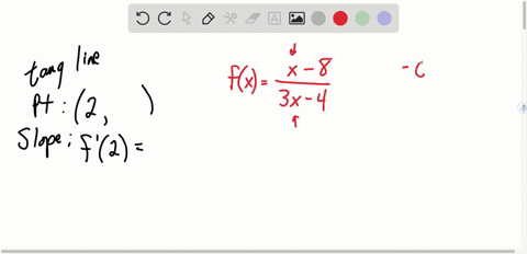 find-fprimex-and-find-the-equation-of-the-line-tangent-to-the-graph-off-at-x2-fxfracx-83-x-4