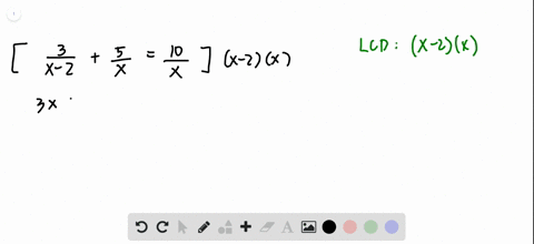 find-the-solution-set-to-each-equation-frac3x-2frac5xfrac10x