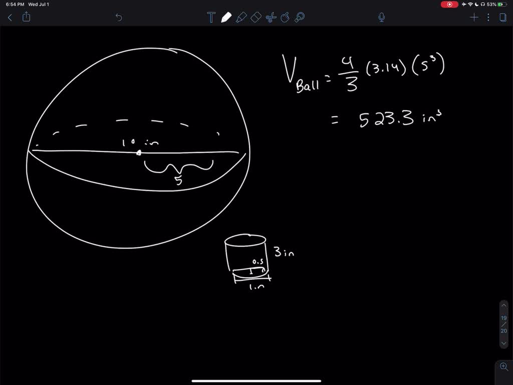 SOLVEDThe diameter of a bowling ball is 10 inches. Each hole is a