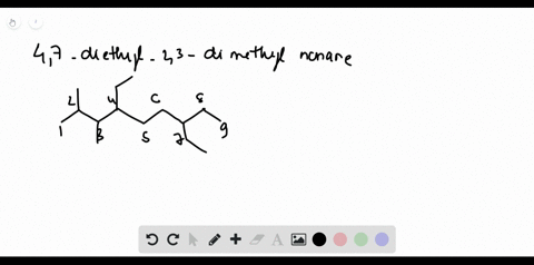 draw-a-structure-for-each-alkane-a-3-ethylhexane-b-3-ethyl-3-methylpentane-c-23-dimethylbutane-d-47-