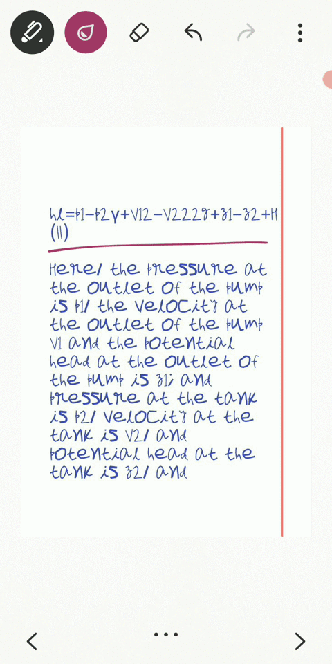 water-is-pumped-from-the-large-tank-shown-in-fig-p51-12-the-head-loss-is-known-to-be-equal-to-4-v2-2
