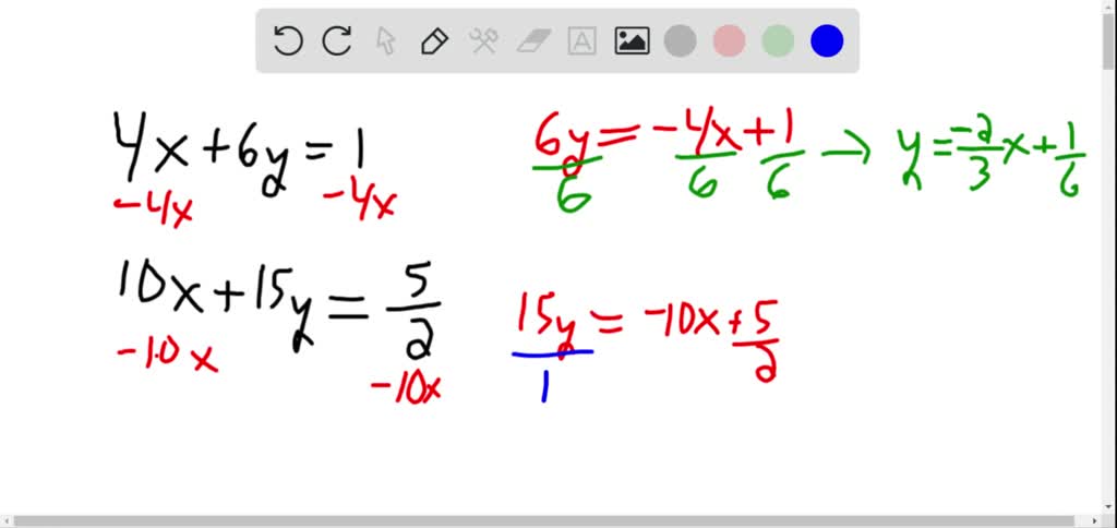 SOLVED:Use the slope-intercept form of the lines to determine the ...