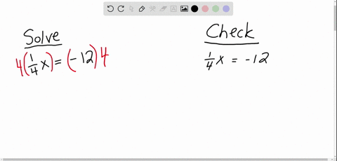 solve-each-equation-and-check-the-solution-frac14-x-12