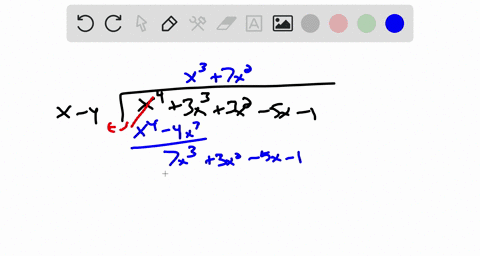 use-long-division-to-divide-the-first-polynomial-by-the-second-x43-x3-5-x3-x2-1-x-4