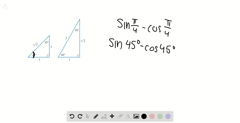 Use the given triangles to evaluate each expressi…