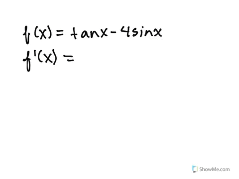differentiate-fxtan-x-4-sin-x