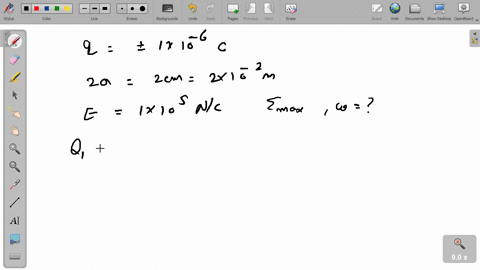 an-electric-dipole-consists-of-two-opposite-charges-of-magnitude-q1-times-10-6-mathrmc-separated-by-