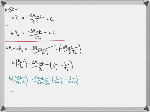 suppose-the-vapor-pressure-of-a-substance-is-measured-at-two-different-temperatures-a-by-using-the-c