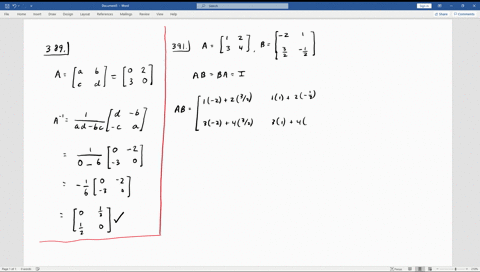 show-that-matrix-a-is-the-inverse-of-matrix-b-aleftbeginarrayll1-2-3-4endarrayright-bleftbeginarrayc