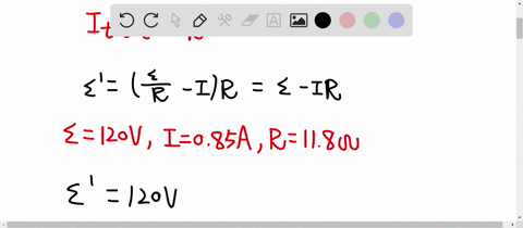 a-motor-in-normal-operation-carries-a-direct-current-of-0850-a-when-connected-to-a-120-mathrmv-pow-2