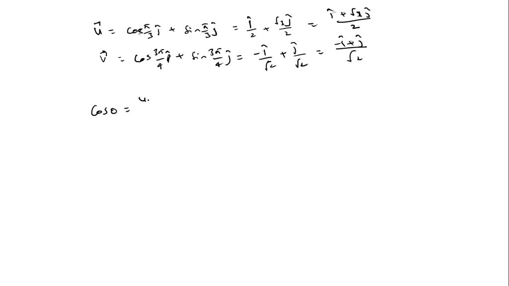 Find the angle \theta between the vectors. \begin…