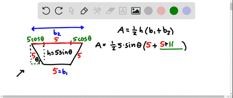 a-drainage-channel-is-to-be-made-so-that-its-cross-section-is-a-trapezoid-with-equally-sloping-sides