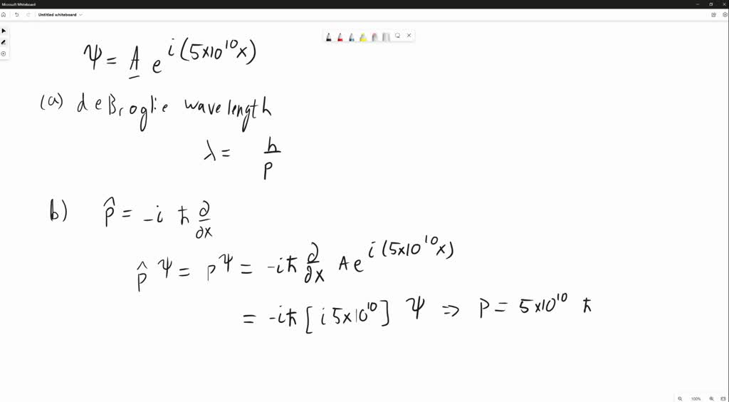 SOLVED:An Electron Is Described By The Wave Function ψ(x)=A E^i αx ...