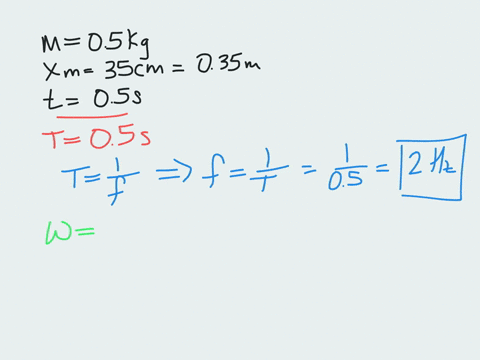 an-oscillator-consists-of-a-block-of-mass-0500-kg-connected-to-a-spring-when-set-into-oscillation-wi