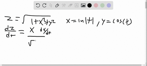 use-the-chain-rule-to-find-d-z-d-t-or-d-w-d-t-zsqrt1x2y2-quad-xln-t-quad-ycos-t