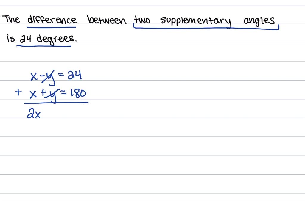 SOLVED In The Following Exercises Translate To A System Of Equations And Solve The Difference