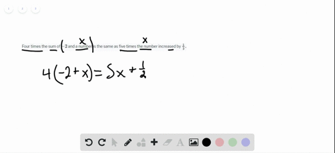 write-each-of-the-following-as-equations-then-solve-see-examples-i-and-2-four-times-the-sum-of-2-and