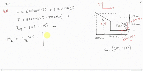 a-500-mathrmn-force-is-applied-to-a-bent-plate-as-shown-determine-a-an-equivalent-force-couple-syste