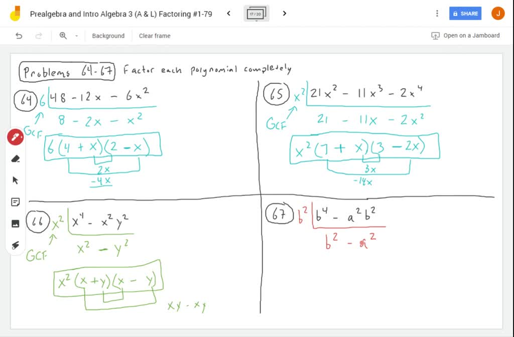 SOLVED Factor A 4 B 4 4 A 2 B 2 4