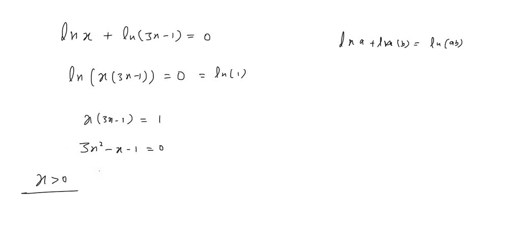 solved-solve-lnx-ln-3-x-1-0-for-x-numerade