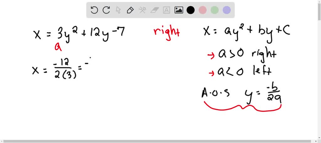 ⏩SOLVED:Determine whether the parabola opens up, down, right, or ...