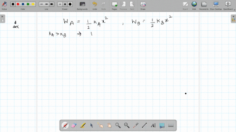 two-identical-massless-springs-a-and-b-consist-spring-constant-k_a-and-k_b-respectively-then-a-if-th