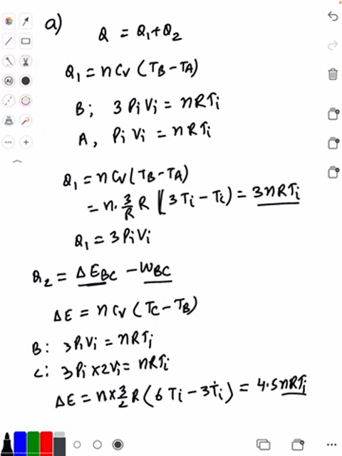 a-100-mol-sample-of-a-monatomic-ideal-gas-is-taken-through-the-cycle-shown-in-figure-mathrmp-2262-at
