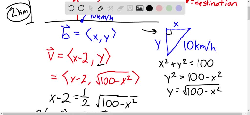 Solved Crossing A River A Captain Needs To Pilot A Boat Across A River That Is 2 Km Wide The Current In The River Is 2 Km H And The Speed Of