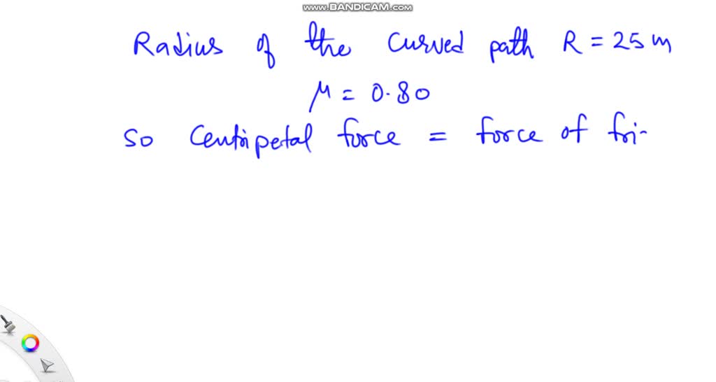 SOLVED: What is the maximum speed at which a car can round a curve of ...