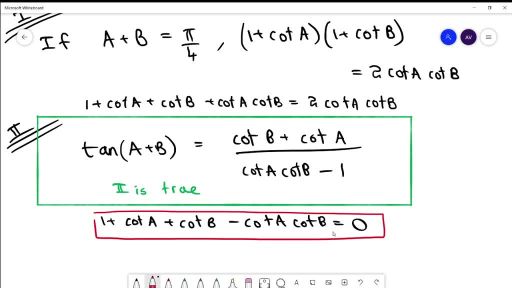 SOLVED:(a) (1+\tan A) \cdot(1+\tan B)=2 \tan A+\tan B+1+\tan A \cdot ...