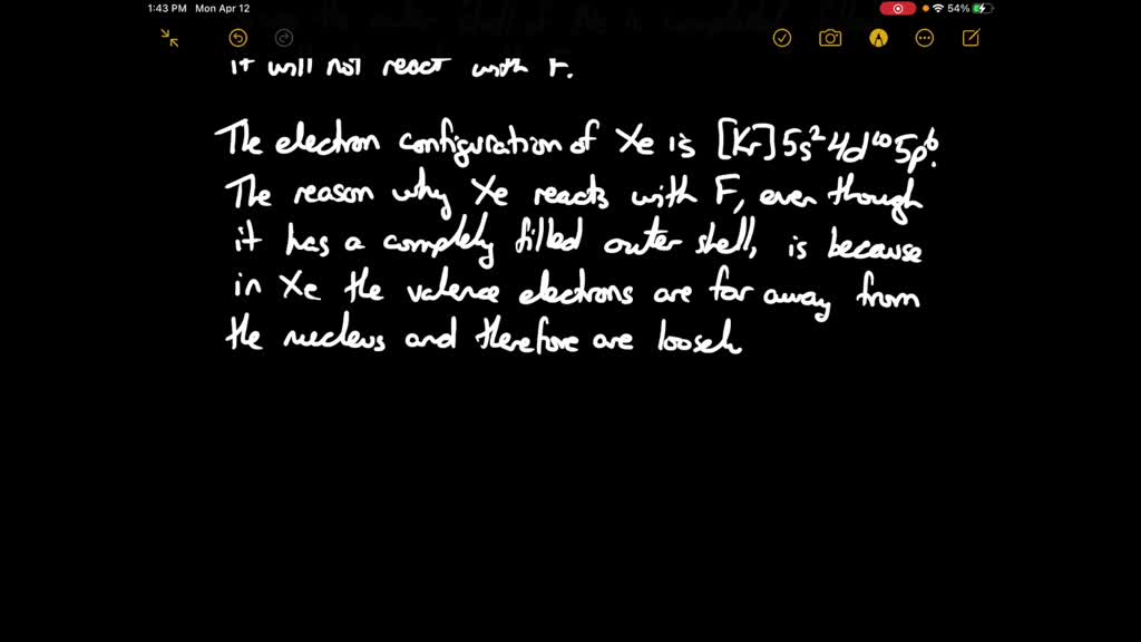 SOLVED(a) Why does xenon react with fluorine, whereas neon does not