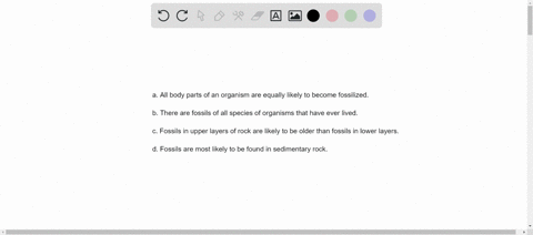 which-of-the-following-statements-about-fossils-is-true-a-all-body-parts-of-an-organism-are-equally-