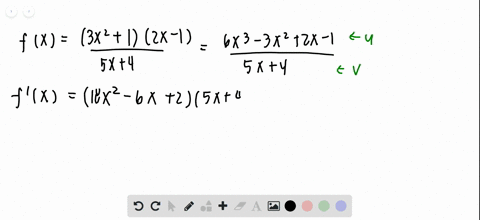use-the-quotient-rule-to-find-the-derivative-of-the-following-fxfracleft3-x21right2-x-15-x4