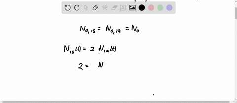 a-radioactive-sample-has-equal-numbers-of-15-mathrmo-and-19-mathrmo-nuclei-use-the-half-lives-foun-2