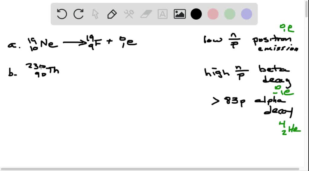 SOLVEDWrite a nuclear equation for the type of decay each of these