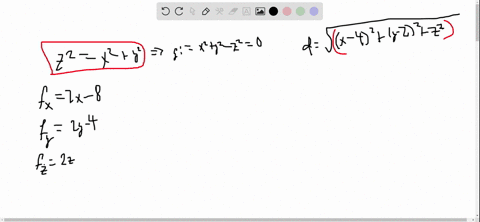 find-the-points-on-the-cone-z2x2y2-that-are-closest-to-the-point-420-4