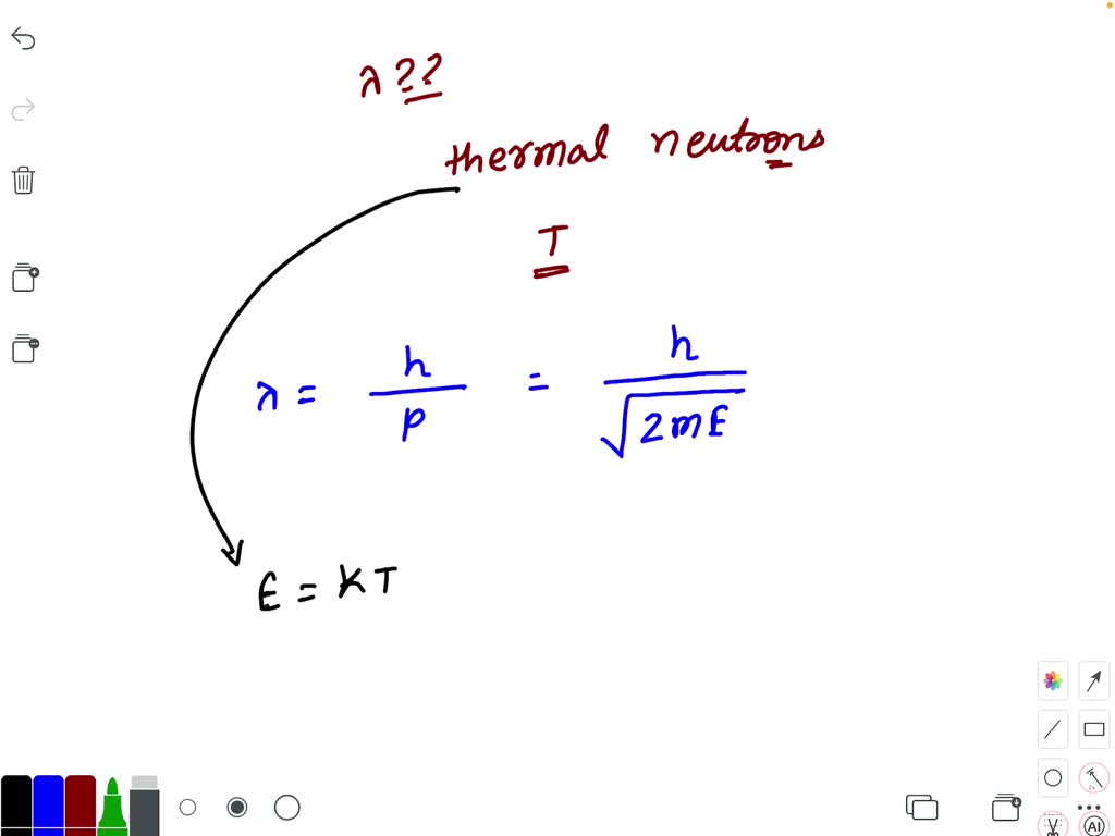 Solvedthe De Broglie Wavelength Of Thermal Neutrons At A Temperature T K Is A H√3 M K T 7081