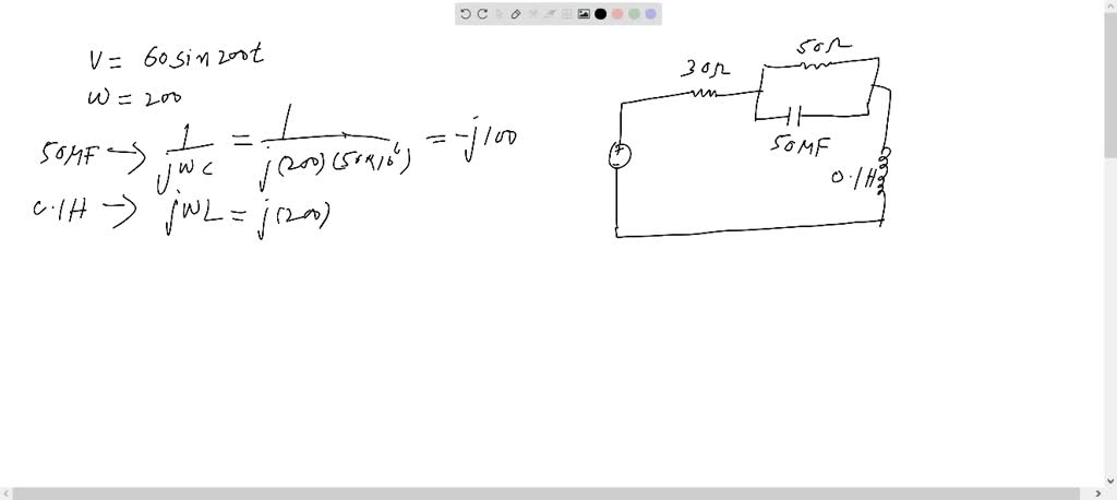 Solved:consider The Circuit Shown In Figure P5.49. Find The Phasors 𝐈c 