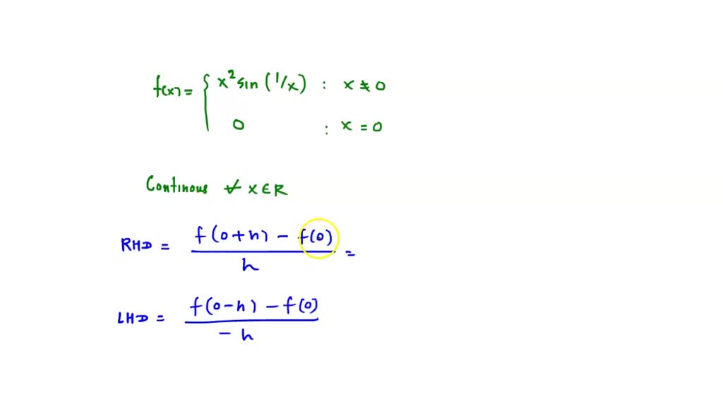 SOLVED:The set of points of differentiability of the function f(x)={ x ...