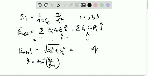what-are-the-strength-and-direction-of-the-electric-field-at-the-position-indicated-by-the-dot-so-gi
