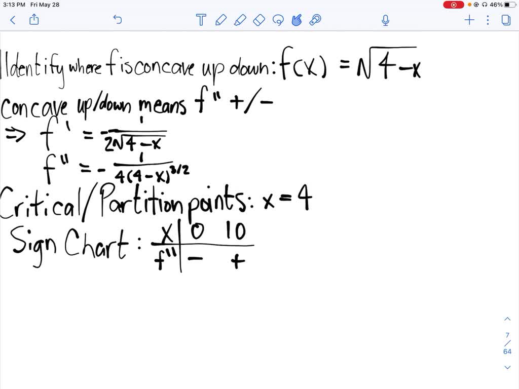 SOLVED:Determine where the graph of the function is concave upward and ...