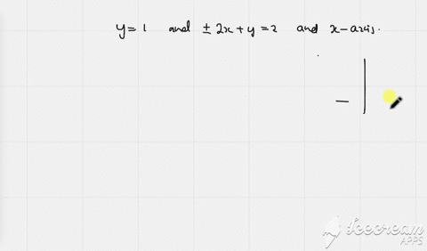 area-bounded-by-the-straight-line-mathrmy1-and-pm-2-mathrmxmathrmy2-and-the-mathrmx-axis-is-a-frac12