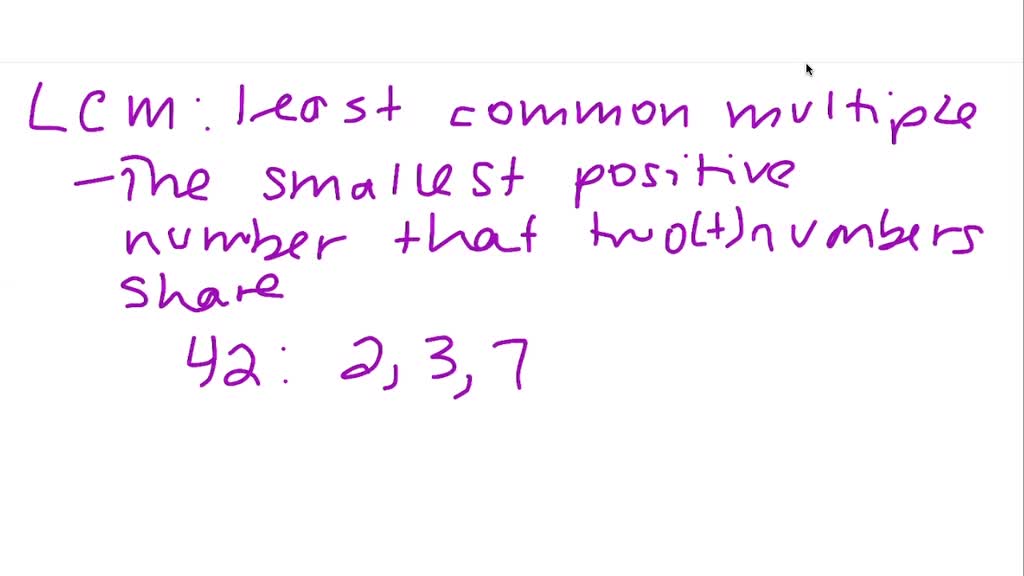 SOLVED:Explain the difference between the LCM and the GCF. Give an example.