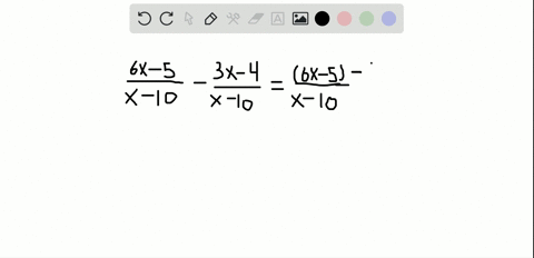 simplify-frac6-x-5x-10-frac3-x-4x-10