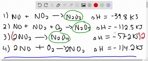 the-chemistry-of-nitrogen-oxides-is-very-versatile-given-the-following-reactions-and-their-standard-