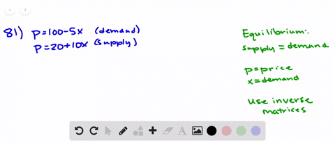 use-inverse-matrices-to-find-the-equilibrium-point-for-the-demand-and-supply-curves-beginarraylp100-